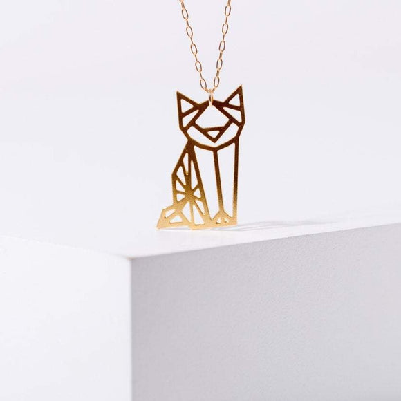 Geometric Cat Necklace