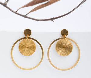 Gold statement earrings