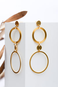 Gold statement earrings