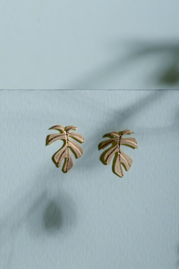 Monstera Minima Stud Earrings