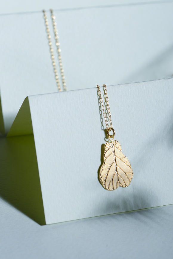 Ficus Lyrata Necklace, Fiddle Leaf fig necklace
