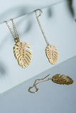 Monstera deliciosa Chain Earrings