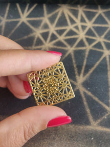 square brooch