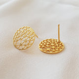 mandala stud earrings