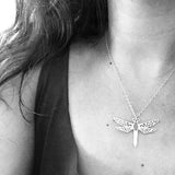 geometric dragonfly necklace