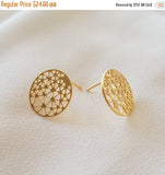 mandala stud earrings