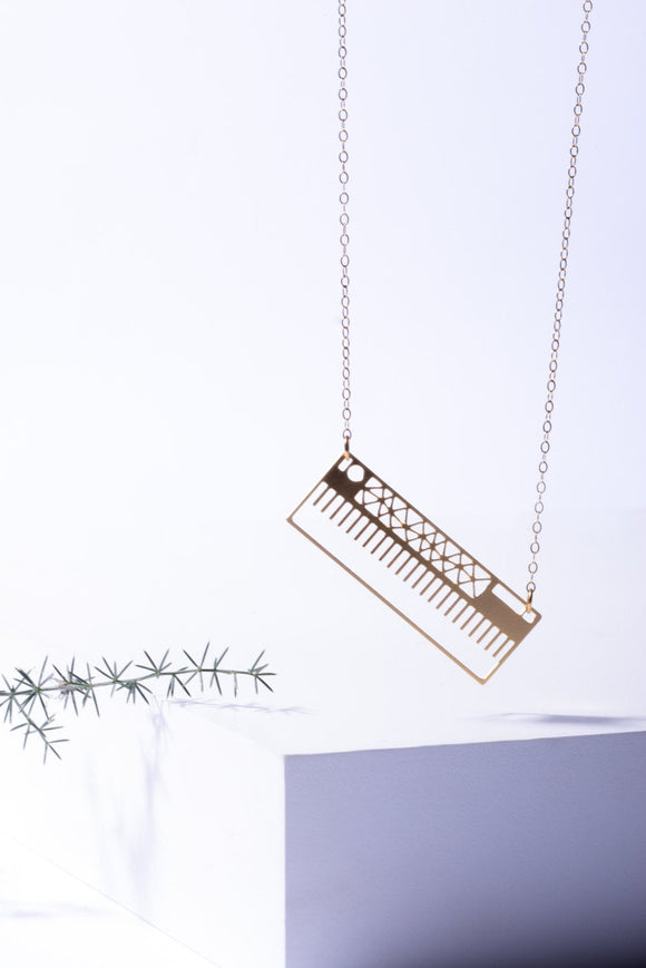 Geometric keyboard necklace