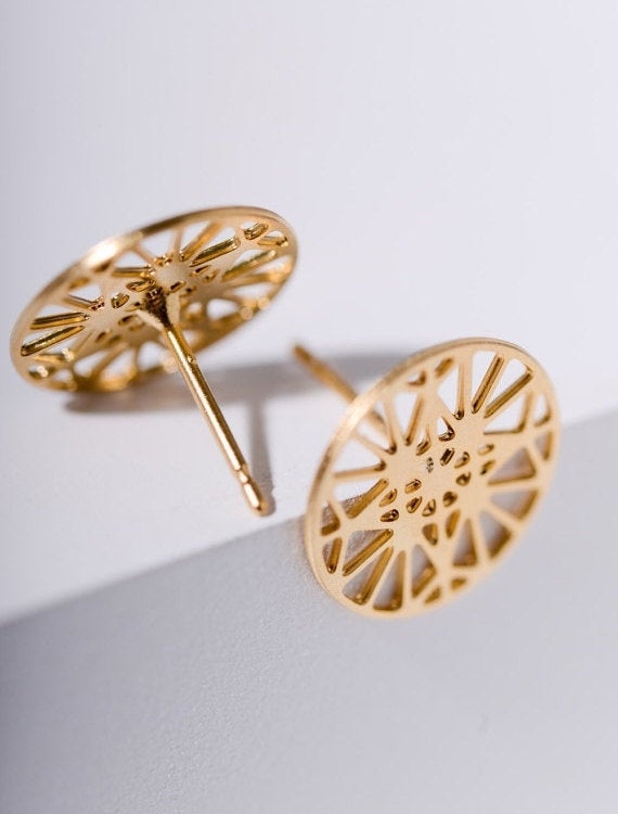 mandala stud earrings