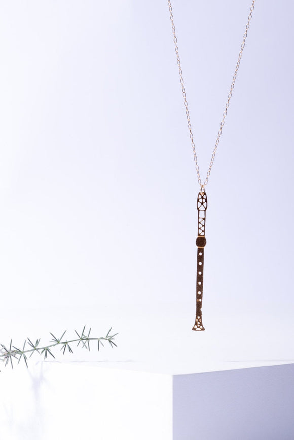 Geometric Flute necklace