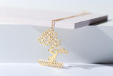 geometric Bonsai tree necklace