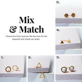 mix and match geometric jacket earringss