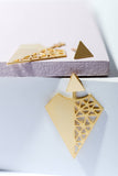 mix and match geometric jacket earrings