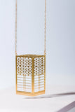 geometric Japanese Shoji Lamp necklace