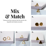 mix and match geometric jacket earringss