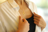 Geometric Oud necklace