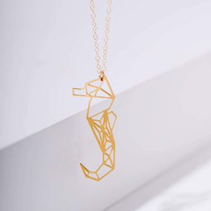 Geometric Seahorse Necklace