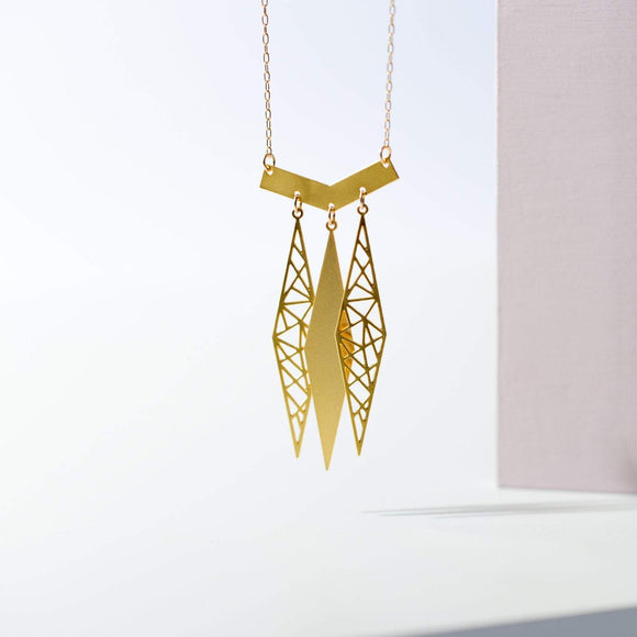 Drop Geometric Necklace