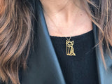 Geometric Cat Necklace