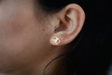 geometric elephant stud earrings