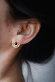 Golden mandala stud earrings