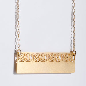 Rectangle bib necklace