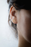 Geometric flower earrings
