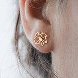 Geometric flower earrings
