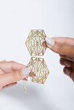 Golden Hexagon Christmas Ornament