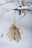 Golden Hexagon Christmas Ornament