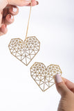 Golden Heart Christmas Tree Ornament