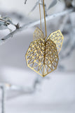 Golden Heart Christmas Tree Ornament