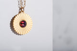 Flower necklace with Swarovski crystal