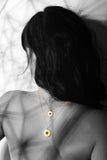Flower necklace with Swarovski crystal