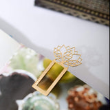 Geometric lotus bookmark