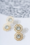 Double mandala earrings with Swarovski crystals