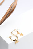 Mini hoop stars earrings, gold hoops