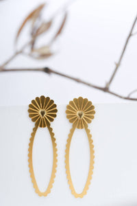 Gold statement earrings