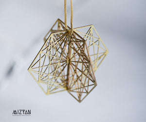 Golden Hexagon Christmas Ornament