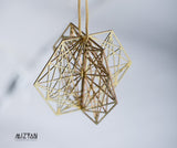 Golden Hexagon Christmas Ornament