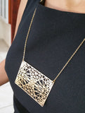 Large rectangle necklace