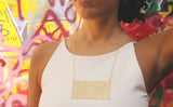 rectangle geometric necklace