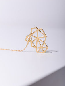 Golden Geometric Necklace