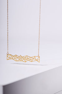 horizontal geometric necklace