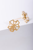 Geometric flower earrings