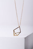 geometric drop necklace