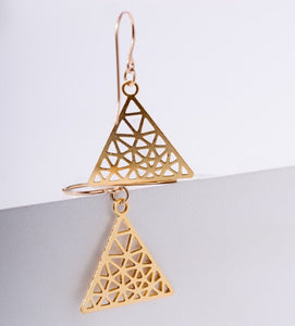Triangle dangle earrings