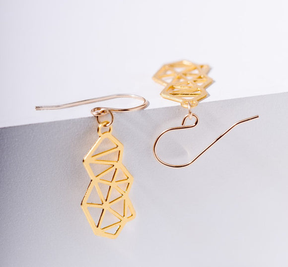 Geometric dangle earrings